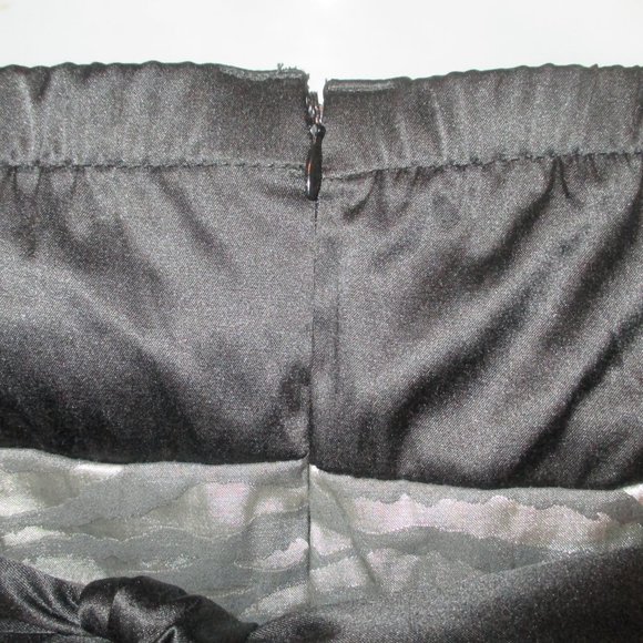 SNAP STRAPLESS Silver/Black Zebra PADDED Top SZ3 zipper back with pockets DRESS - Picture 10 of 12